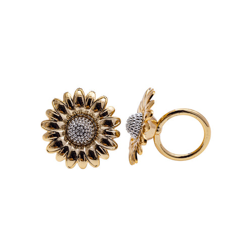 ANNEAU FLEUR ARGENTE DORE L'Atelier de Dadi - vaisselle de luxe - Dakar - Senegal