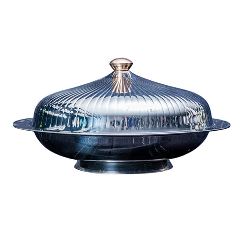 BOL INOX ARGENTE DORE 40CM - L'Atelier de Dadi - vaisselle de luxe - Dakar - Senegal