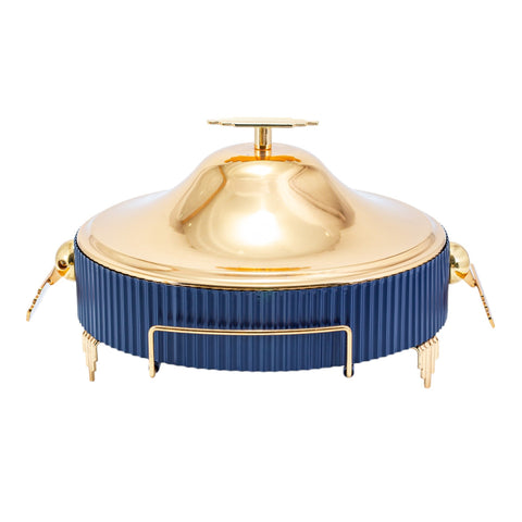 BOL PRESENTOIR PIRAMIDE PM BLEU DORE 1,2L L'Atelier de Dadi - vaisselle de luxe - Dakar - Senegal