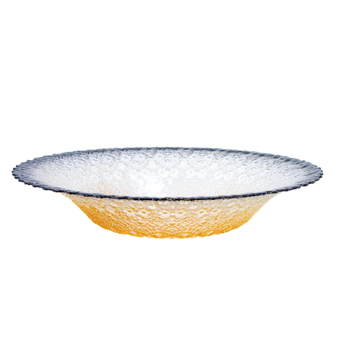 Bol à Fruits en Verre Marron avec Bordure Noire - L'Atelier de Dadi - vaisselle de luxe - Dakar - Senegal