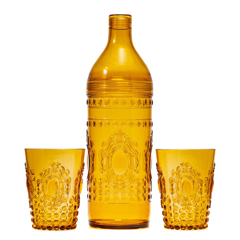 Bouteille en Plexi Marron - Set de 4 Pièces - L'Atelier de Dadi - vaisselle de luxe - Dakar - Senegal