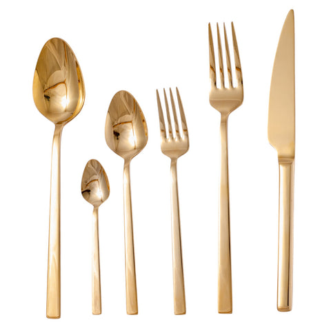 COUVERT 36 PCS DORE L'Atelier de Dadi - vaisselle de luxe - Dakar - Senegal