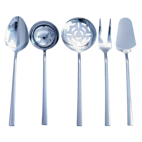 COUVERT DE SERVICE 5 PCS ARGENTE L'Atelier de Dadi - vaisselle de luxe - Dakar - Senegal