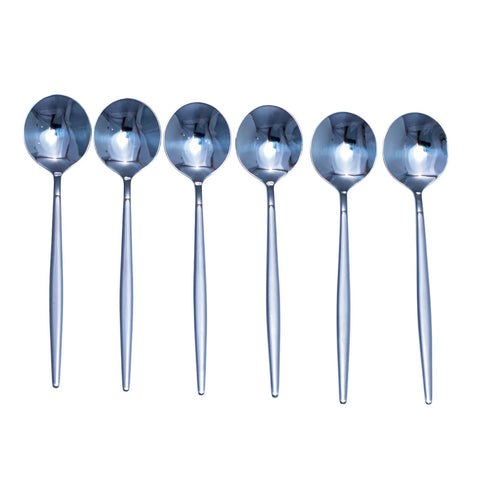 CUILLÈRE À CAFÉ ARGENTÉE 6PCS L'Atelier de Dadi - vaisselle de luxe - Dakar - Senegal