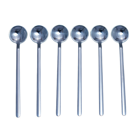 CUILLÈRE À CAFÉ ARGENTÉE ROND 6PCS L'Atelier de Dadi - vaisselle de luxe - Dakar - Senegal