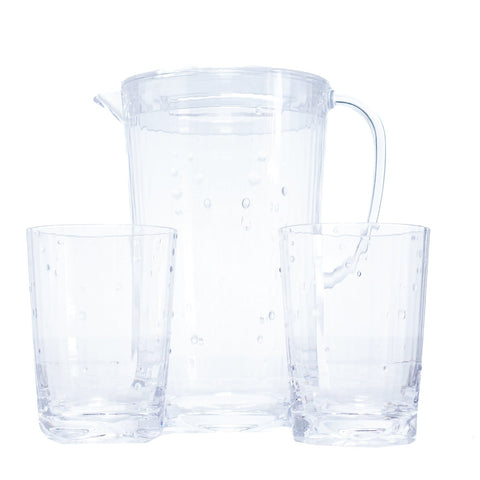 Carafe à Jus 7 Pièces en Plexi Transparent - L'Atelier de Dadi - vaisselle de luxe - Dakar - Senegal