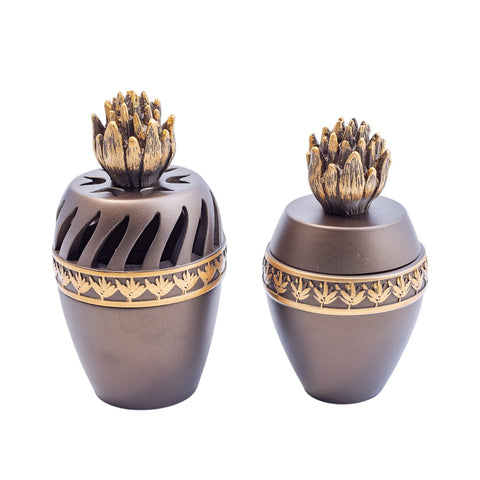 ENCENSOIR 2 PCS MARRON L'Atelier de Dadi - vaisselle de luxe - Dakar - Senegal