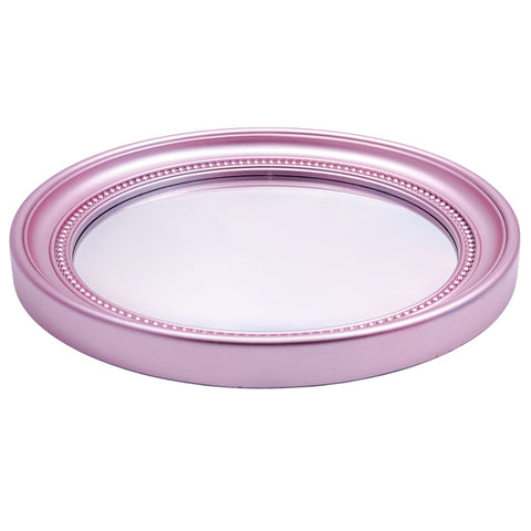 MIROIR OVALE CADRE ROSE BONBON L'Atelier de Dadi - vaisselle de luxe - Dakar - Senegal