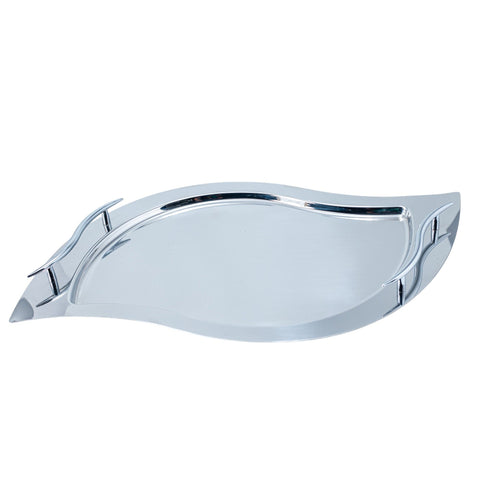 PLATEAU DE SERVICE OVALE ARGENTE BOUTS POINTUS L'Atelier de Dadi - vaisselle de luxe - Dakar - Senegal