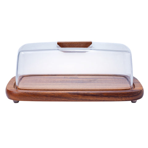 PLAT FROMAGE RECTANGLE 2PCS TRANSPARENT SUPPORT BOIS L'Atelier de Dadi - vaisselle de luxe - Dakar - Senegal