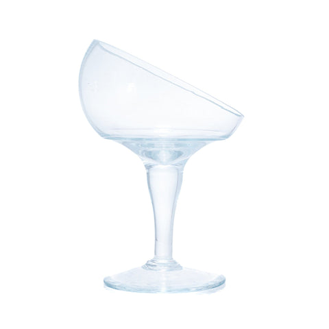 PRÉSENTOIR SALADIER EN VERRE TRANSPARENT FORME VERRE À PIED - L'Atelier de Dadi - vaisselle de luxe - Dakar - Senegal