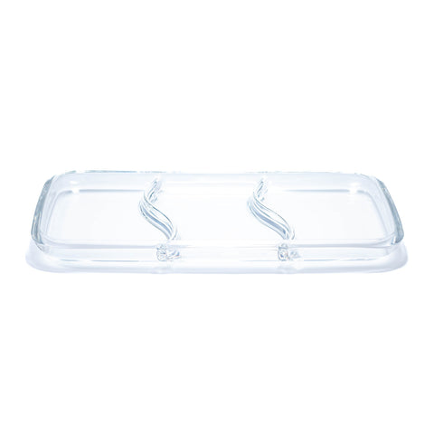 Plateau de Service Transparent à 3 Compartiments - L'Atelier de Dadi - vaisselle de luxe - Dakar - Senegal