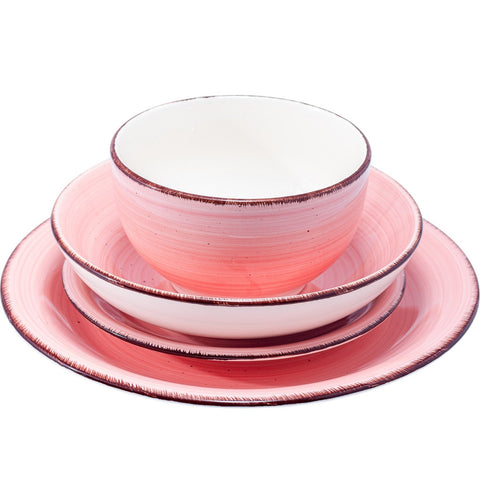 SERVICE 16 PCS ROSE CLAIR BLANC - L'Atelier de Dadi - vaisselle de luxe - Dakar - Senegal