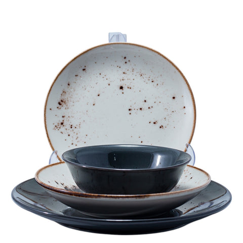 SERVICE 24 PCS GRIS L'Atelier de Dadi - vaisselle de luxe - Dakar - Senegal