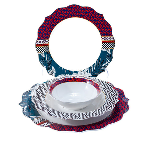 SERVICE 24 PCS MULTICOLORE GUCCI - L'Atelier de Dadi - vaisselle de luxe - Dakar - Senegal