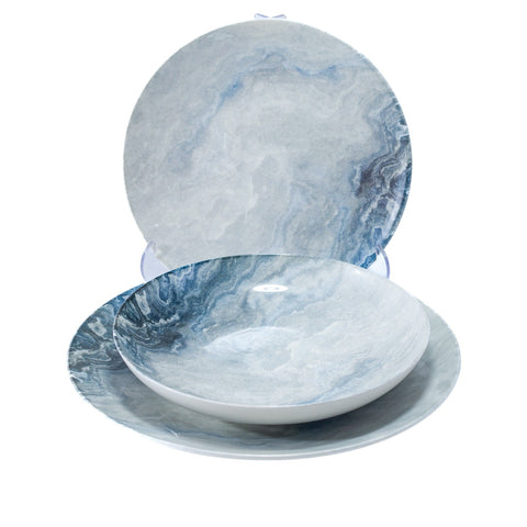 SERVICE 24 PIECES GRIS NUAGE - L'Atelier de Dadi - vaisselle de luxe - Dakar - Senegal