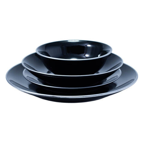 SERVICE 24 PIECES NOIR ARGENTE L'Atelier de Dadi - vaisselle de luxe - Dakar - Senegal