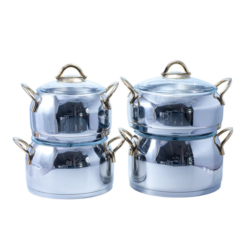 SERVICE MENAGERE ARGENTE DORE 8 PCS L'Atelier de Dadi - vaisselle de luxe - Dakar - Senegal