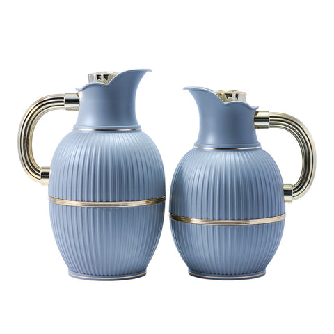 THERMOS DUO GRIS CENDRE DORE 0,7L/1L L'Atelier de Dadi - vaisselle de luxe - Dakar - Senegal