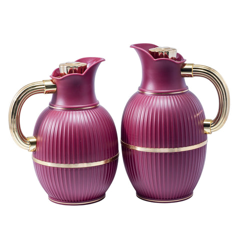 THERMOS DUO ROUGE DORE 0,7L/1L - L'Atelier de Dadi - vaisselle de luxe - Dakar - Senegal