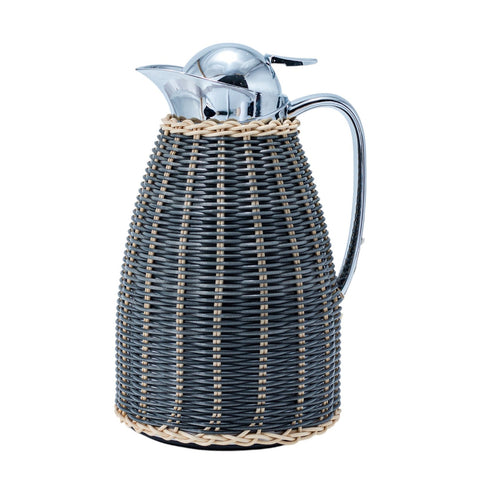 THERMOS PANIER TRESSE NOIR 1L - L'Atelier de Dadi - vaisselle de luxe - Dakar - Senegal