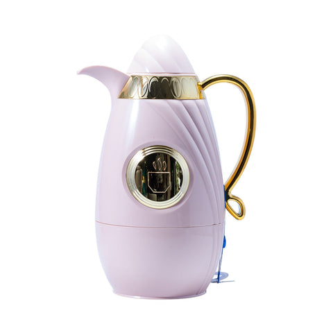 THERMOS SAUMON POIGNET BOUTON DORE 1L L'Atelier de Dadi - vaisselle de luxe - Dakar - Senegal