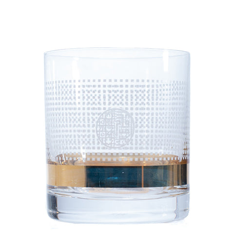 VERRE A BOISSON 6 PCS TRANSPARENT BLANC DORE  - L'Atelier de Dadi - vaisselle de luxe - Dakar - Senegal