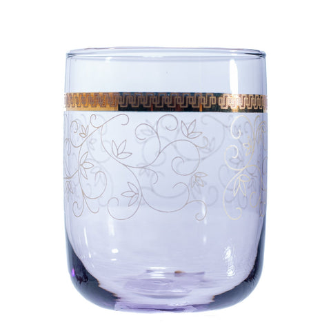 VERRE A BOISSON MAUVE DORE 6 PCS - L'Atelier de Dadi - vaisselle de luxe - Dakar - Senegal