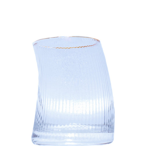 VERRE A BOISSON TRANSPARENT DORE 4PCS - L'Atelier de Dadi - vaisselle de luxe - Dakar - Senegal