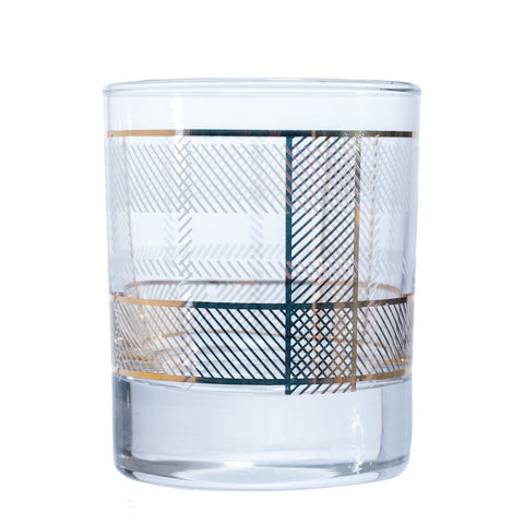 VERRE A BOISSON TRANSPARENT DORÉ MADRASS - L'Atelier de Dadi - vaisselle de luxe - Dakar - Senegal