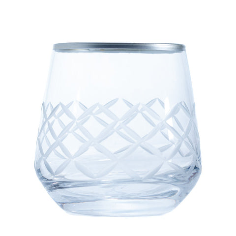 VERRE A BOISSON TRANSPARENT GRILLE 6 PCS - L'Atelier de Dadi - vaisselle de luxe - Dakar - Senegal