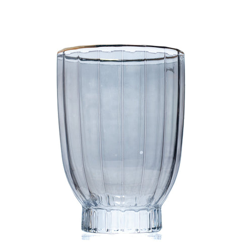 VERRE A BOISSON TRANSPARENT NOIR DORÉ 6 PCS - L'Atelier de Dadi - vaisselle de luxe - Dakar - Senegal