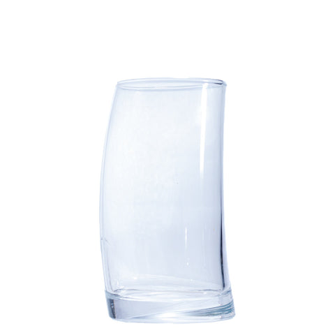 VERRE A EAU TRANSPARENT FORME COURBE 6 PCS - L'Atelier de Dadi - vaisselle de luxe - Dakar - Senegal