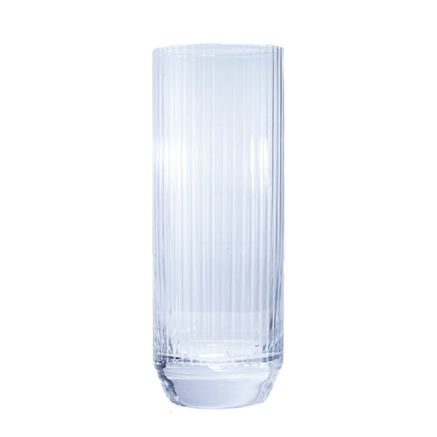 VERRE A EAU TRANSPARENT TRAITS LONGS - L'Atelier de Dadi - vaisselle de luxe - Dakar - Senegal