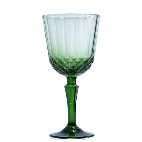 VERRE A PIED VERT 6 PCS - L'Atelier de Dadi - vaisselle de luxe - Dakar - Senegal