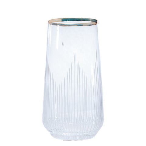 VERRE À EAU BLANC DORÉ - L'Atelier de Dadi - vaisselle de luxe - Dakar - Senegal